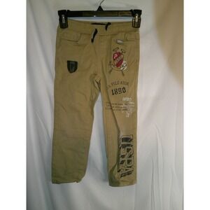 US Polo Assn Kids Boys‎ Beige Graphic Print Casual Pants XS (4-5)